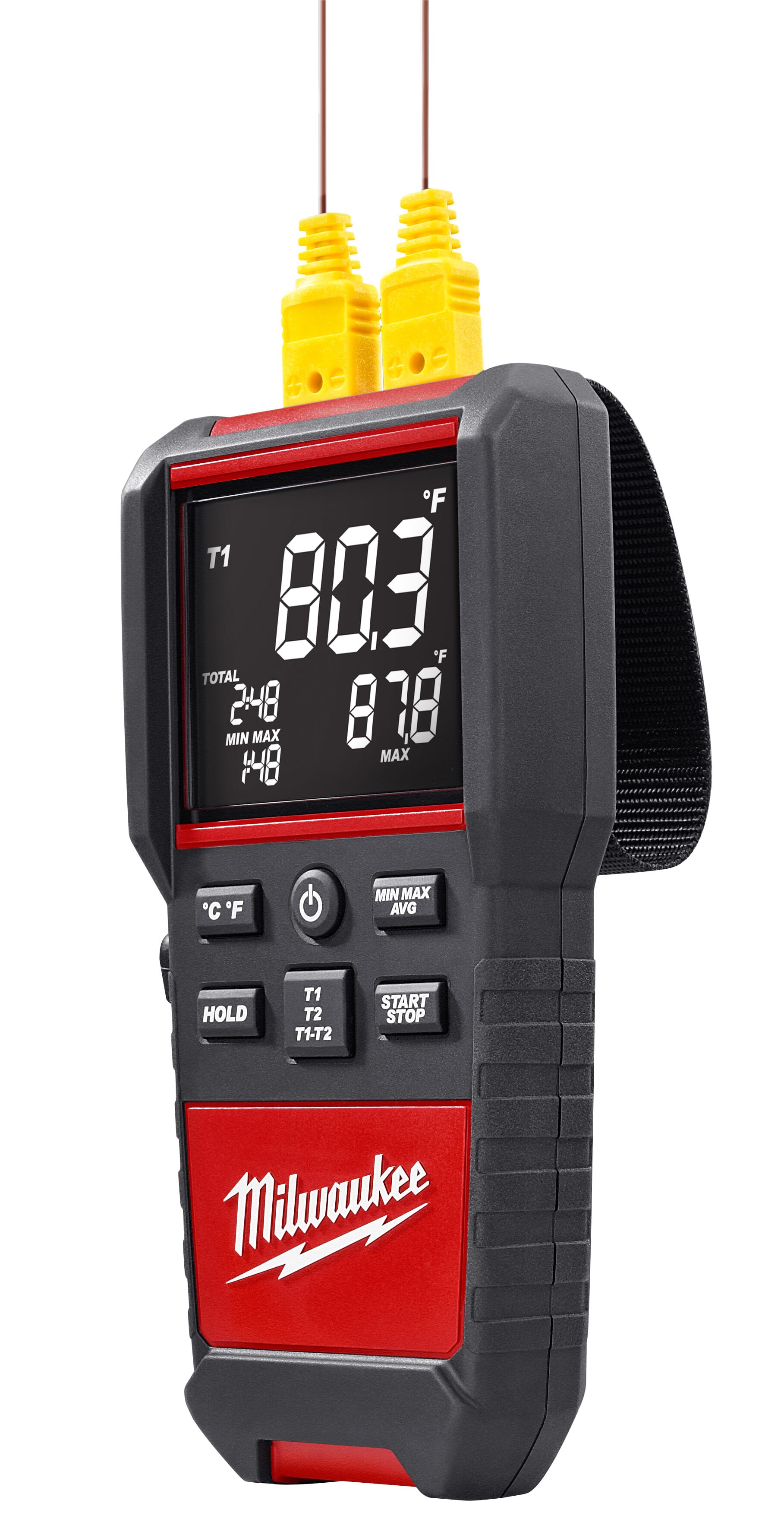 Milwaukee® 2270-20 Type K Digital Contact Temperature Meter, -328 to 2500 deg F, 0.1% Reading Accuracy, AA Alkaline Battery